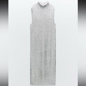 Elegant Silver Sleeveless Dress